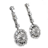 Art Déco platinum and diamond earrings