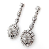 Art Déco platinum and diamond earrings