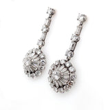 Art Déco platinum and diamond earrings