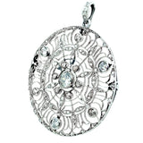 Edwardian platinum and diamond pendant