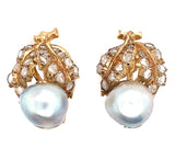Buccellati, boucles d'oreilles en or, diamants et perles 
