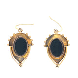 Late Victorian gold and cameo earrings