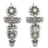 Early Victorian diamond grape and leave earrings