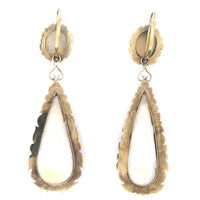 Victorian gold and cameo earrings