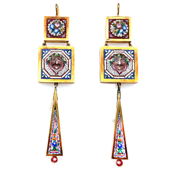 Victorian Micromosaic earrings