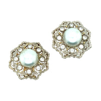 Buccellati diamond and pearls earrings