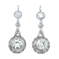 Art Déco diamond earrings, 1930