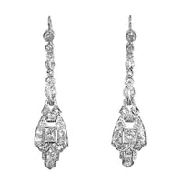 Art Déco diamond earrings, Italy, 1935