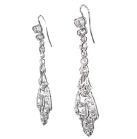 Art Déco diamond earrings, Italy, 1935