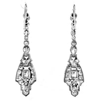 Art Déco diamond earrings, Italy, 1935