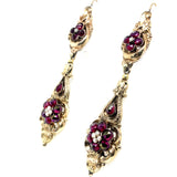 Antique Biedermaier gold and garnet earrings