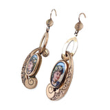 Antique rose gold and miniature earrings
