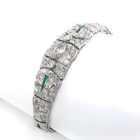 Bracciale Art Déco in platino e diamanti. 1925