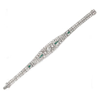 Bracciale Art Déco in platino e diamanti. 1925