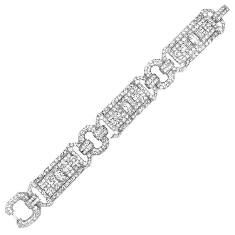 An Art Déco platinum and diamond bracelet, 1930 c.a.