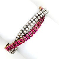 Bracciale con diamanti e rubini