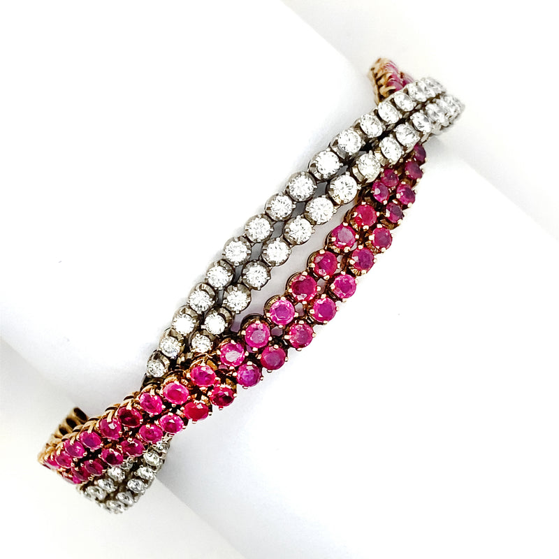 Bracciale con diamanti e rubini