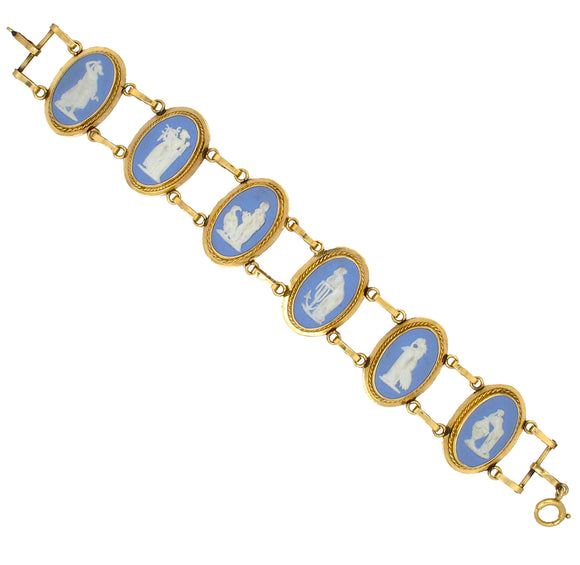 Georgian yellow gold Wedgewood bracelet