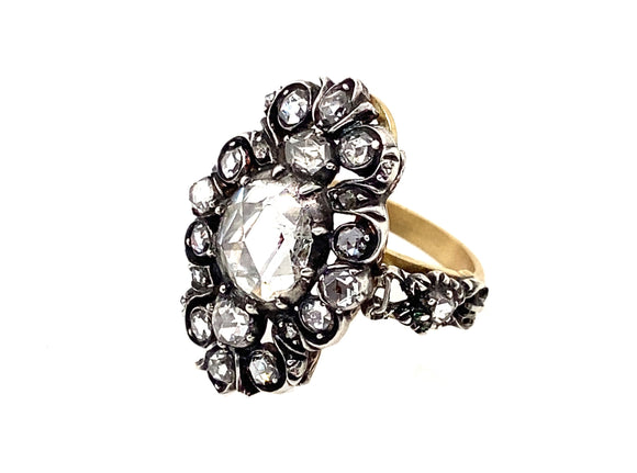 Georgian rose-cut diamond ring 1800 c.a