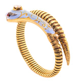 Victorian gold and diamond snake bracelet