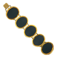 Victoria gold and pietra dura bracelet