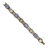 Mario Buccellati antique  silver topped yellow gold and sapphire bracelet