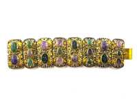 Victorian gold enameled parure with two tiaras