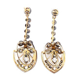 Antique gold and diamond earrings
