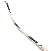 Art Déco platinum diamond and bracelet