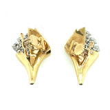 Orecchini in oro giallo e platino con diamanti, Collezione Mauboussin, 1940 c.a.
