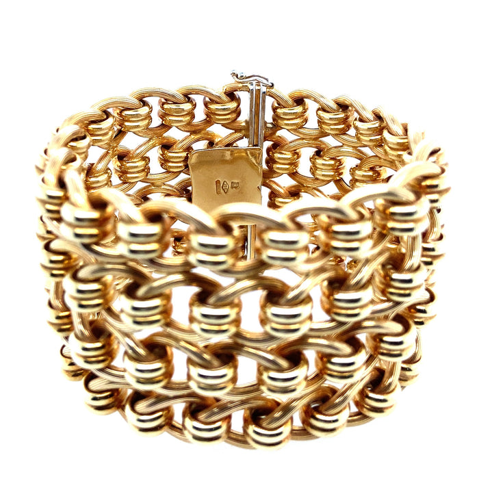 Grande bracciale retrò in oro, 1940