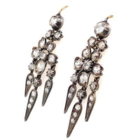 Victorian diamond floral earrings