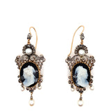 Antique Diamond and cameo earrings