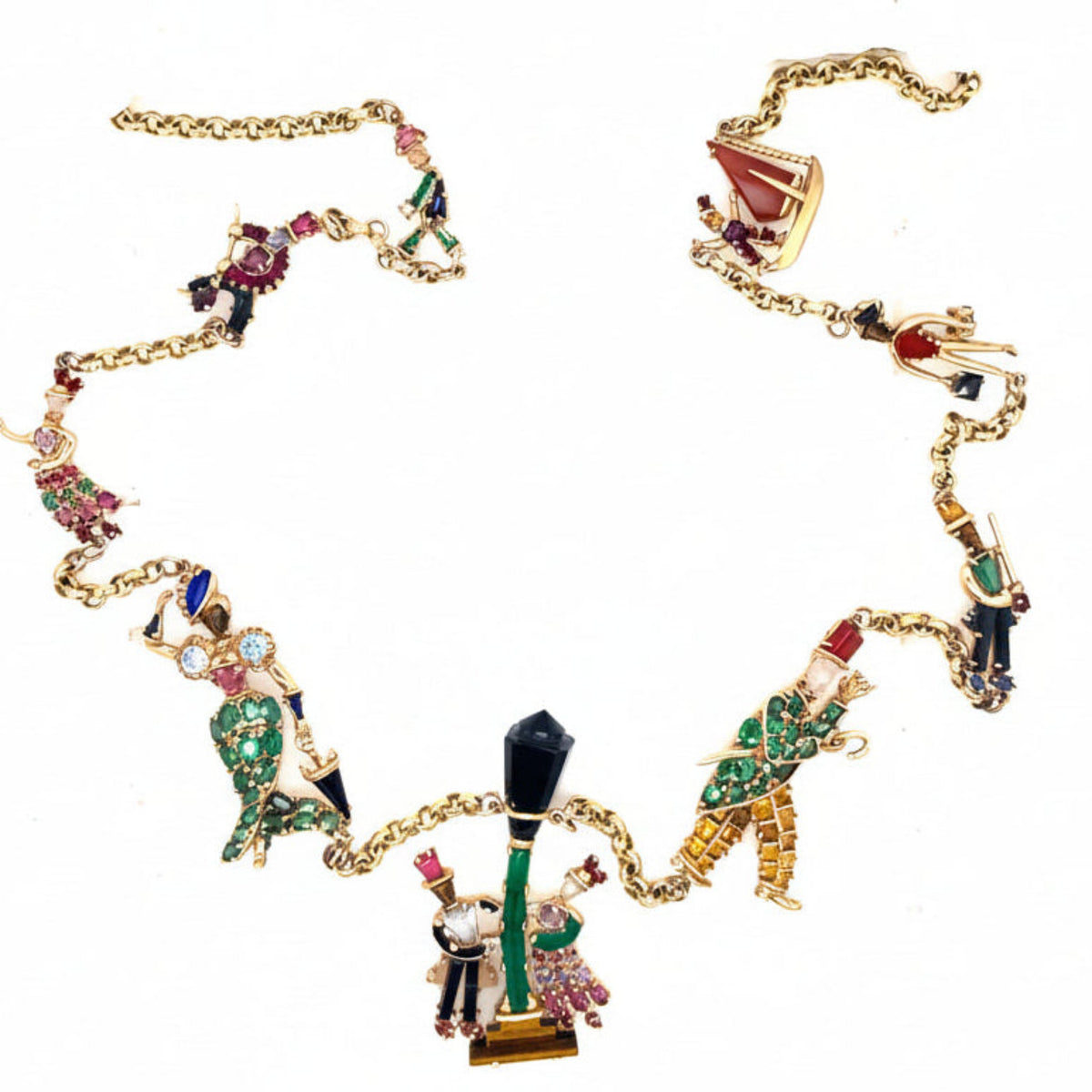 Retro gold Charm necklace, 1940’s