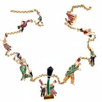 Retro gold Charm necklace, 1940’s