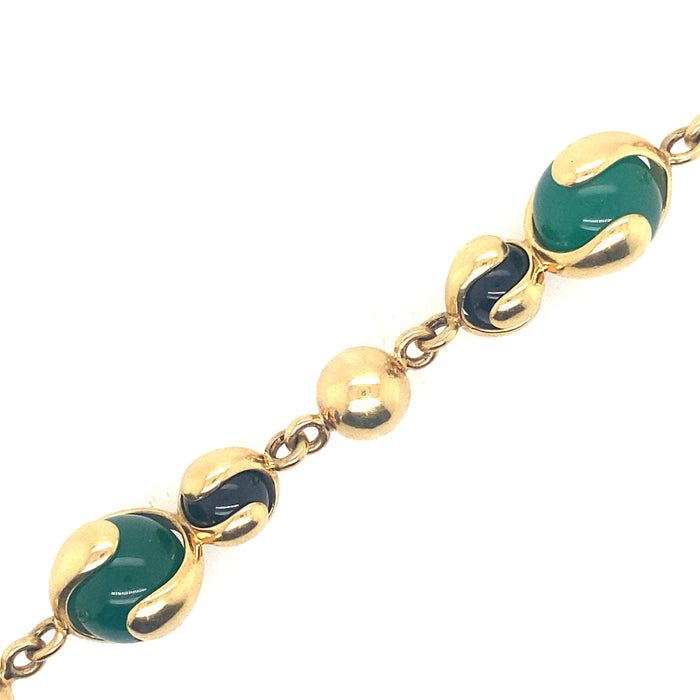 Collana Marina Bulgari in calcedonio, onice e oro cardaperla