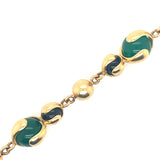 Marina Bulgari chalcedony onyx and gold cardapearl necklace