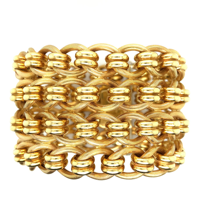 Grande bracciale retrò in oro, 1940