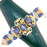 Antique gold enamelled bracelet 1840