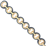 Particolare bracciale VanCleef a catena in oro giallo e legno