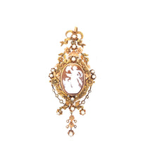 Victorian gold and cameo Demi parure