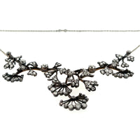 Collana floreale  antica con diamanti