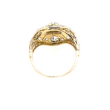 Edwardian gold and platinum diamond ring, 1900.