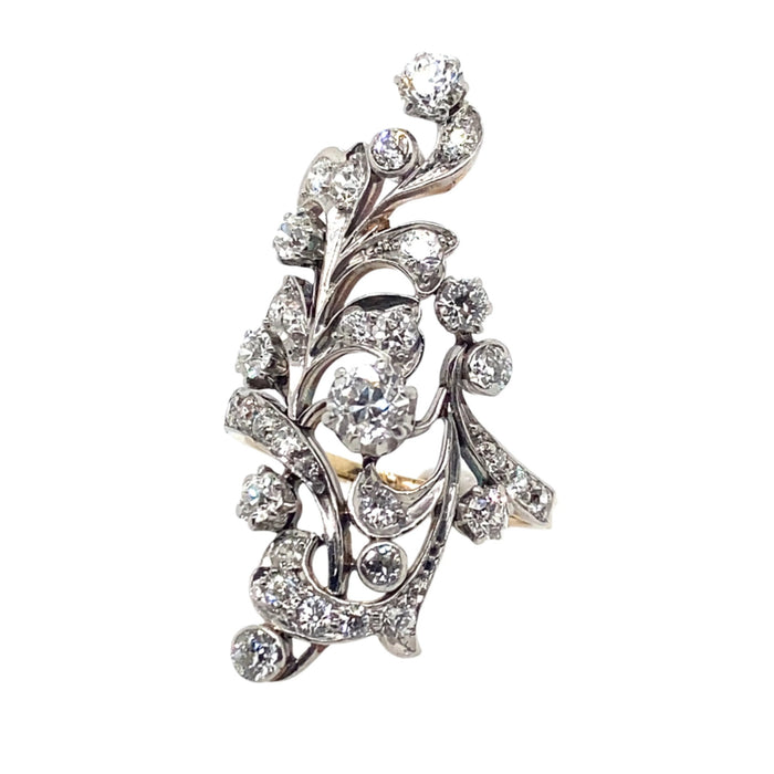 Anello antico con diamanti 1900 c.a