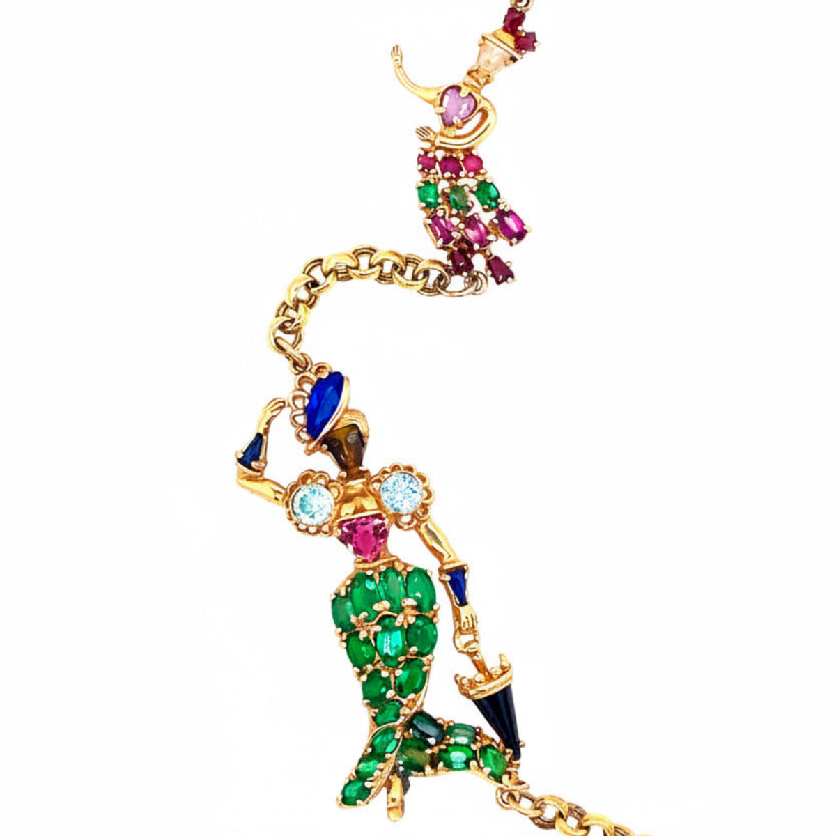 Retro gold Charm necklace, 1940’s