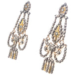 Georgian era rose-cut diamond chandelier earrings