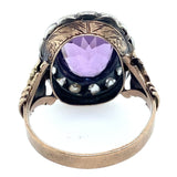 Victorian rose-cut diamond and amethyst ring