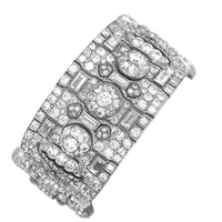 Importante Bracciale Art Dèco in platino con diamanti 
