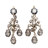 Victorian diamond girandole earrings