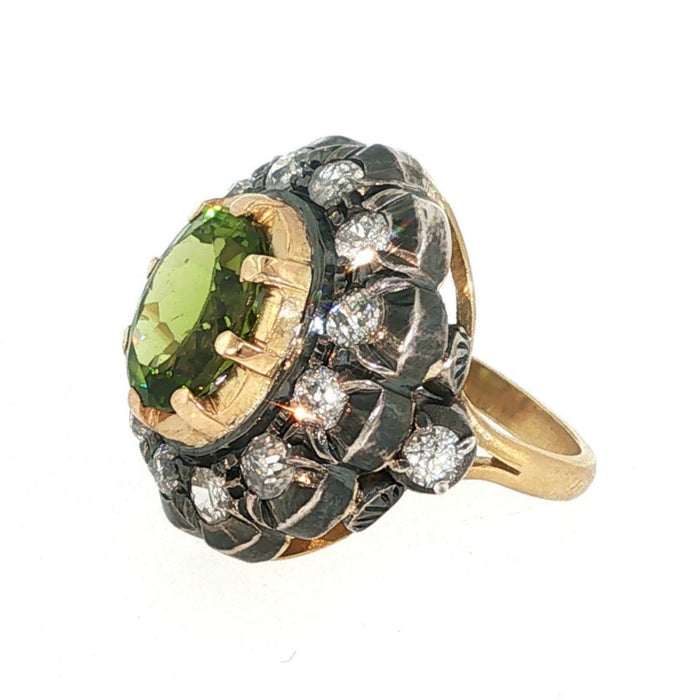 Victorian diamond and peridot earrings